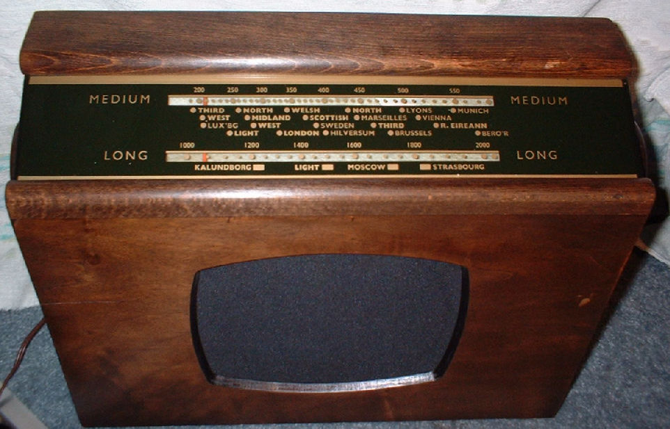 Vintage valve radio wood cabinet