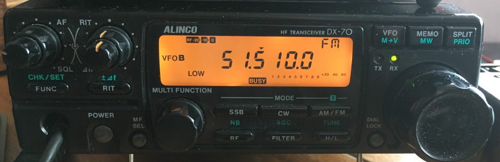 Alinco DX70 on 6 metres