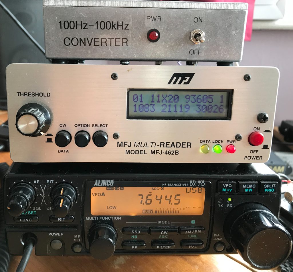 RTTY MFJ Multi Reader with Alinco DX70