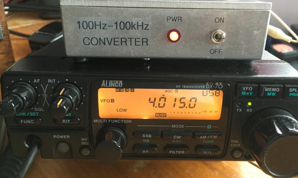 Alinco DX70 with VLF converter 