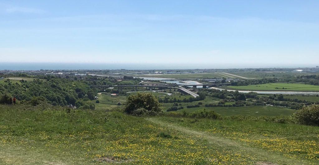 Mill Hill looking south over River Adur.