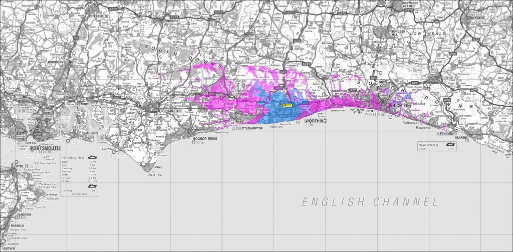 GB7CQ predicted coverage map