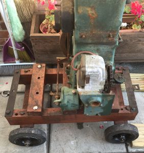 Lister D engine on the trolley