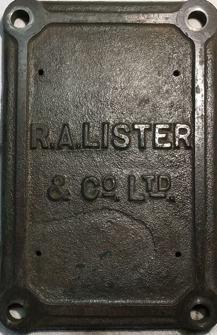 Lister D engine crank case door