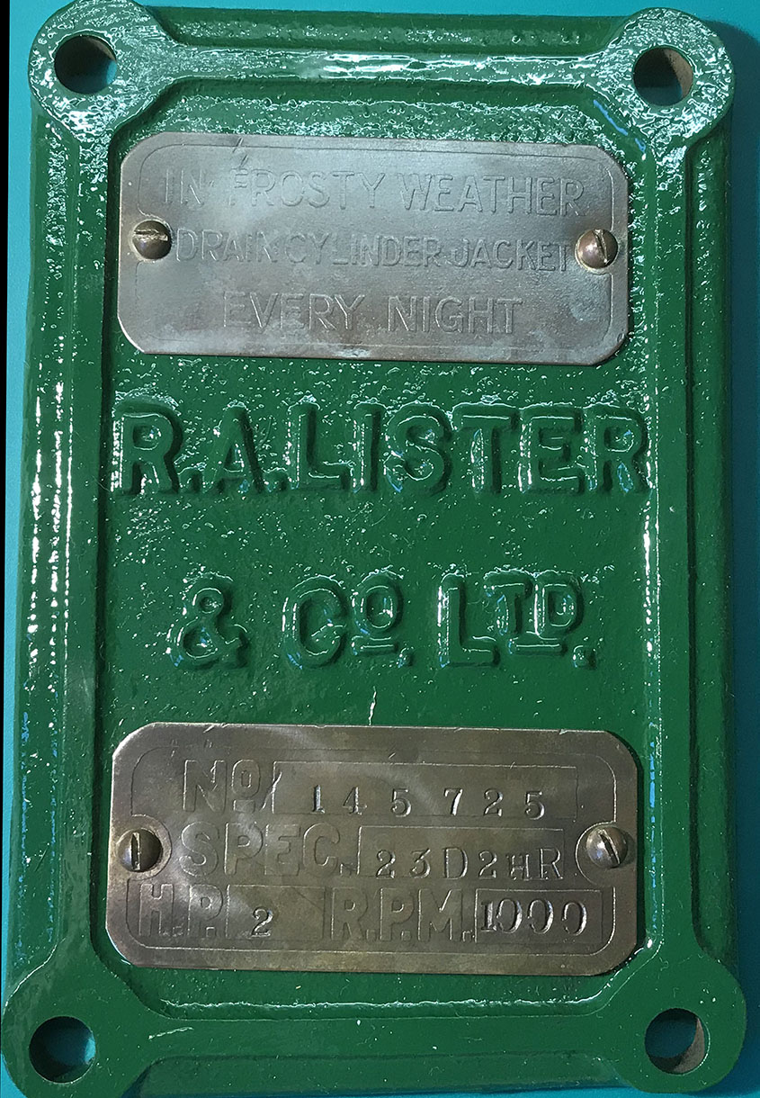 Lister D crank case door