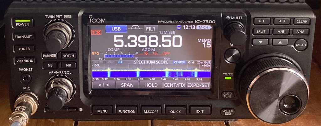 Icom IC7300 waterfall