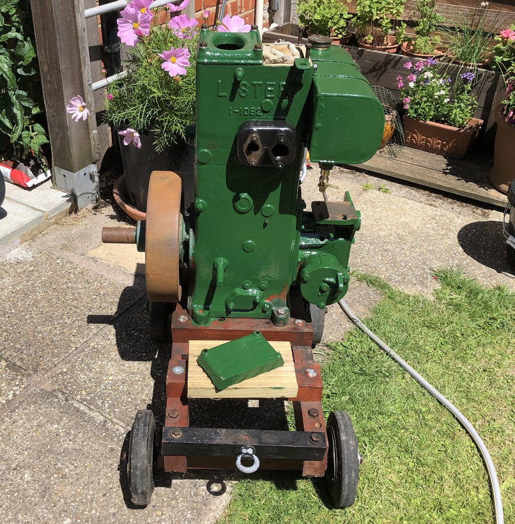 Lister D engine enamel paint drying