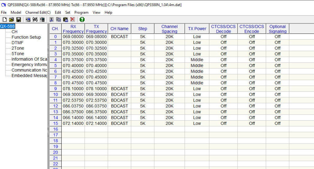 Anytone AT-588 programming