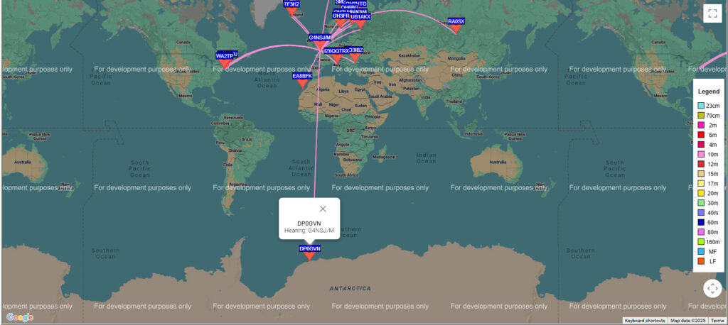 WSPR 10 metres mobile in Antarctica
