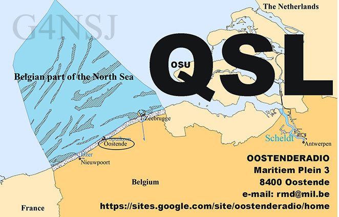 QSL Card from Ostende Radio