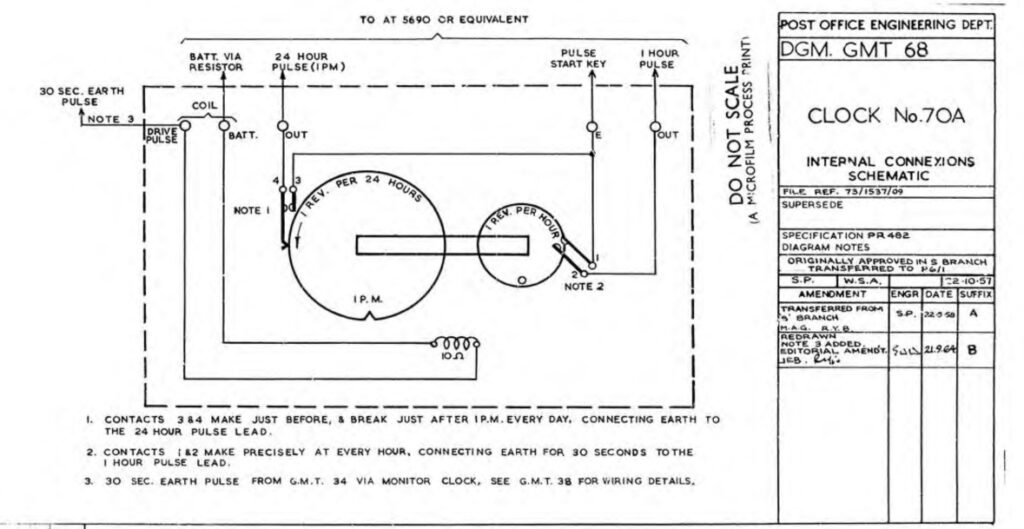 Wiring diagram clock number 70A