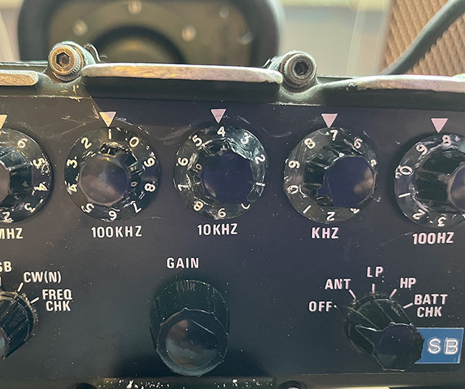 Faded control knob numbering
