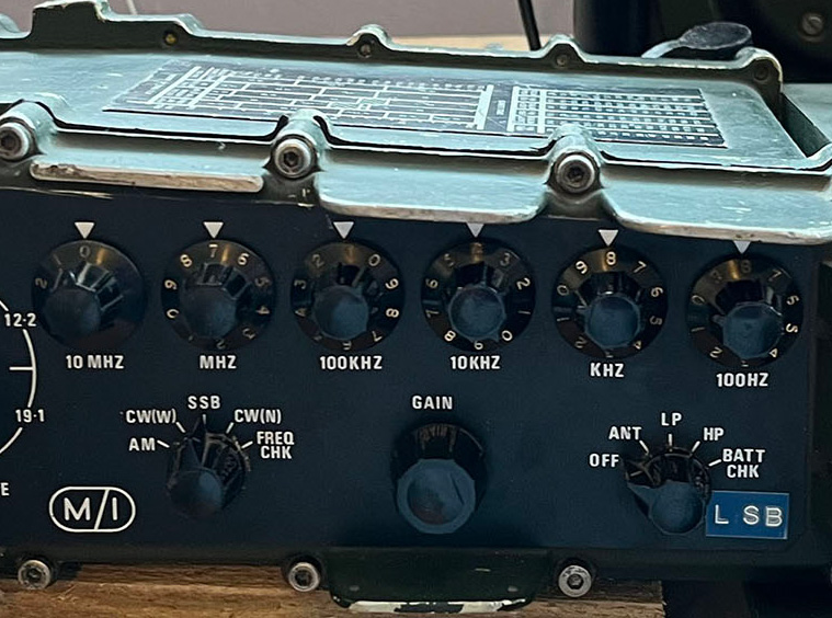 Faded control knob numbering